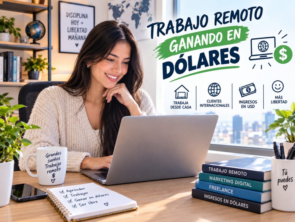 Trabajo remoto en dólares desde Latinoamérica: guía 2026